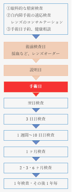 【画像】手術が決定してからのスケジュールイメージ